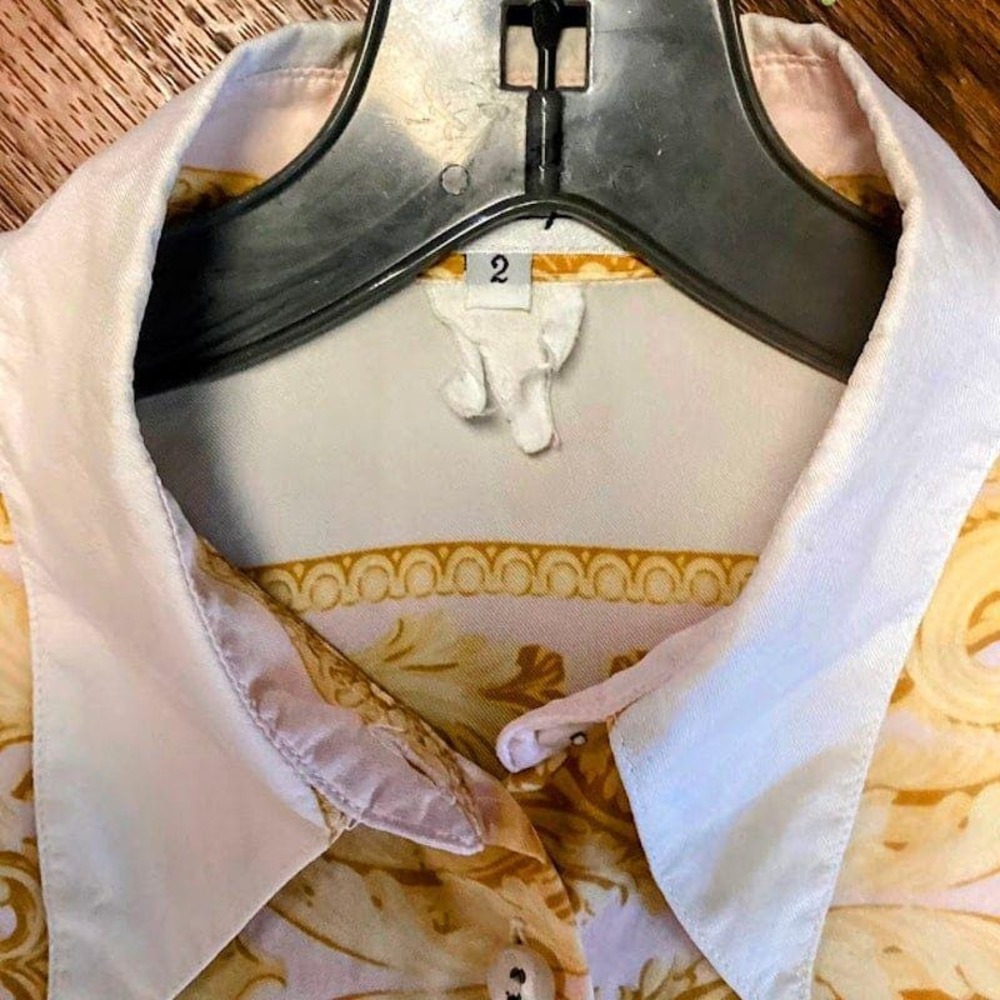 LE GARAGE France Vintage Silk Button Down Women's Shirt Blouse EU2-US Sm/Med - Picture 5 of 7